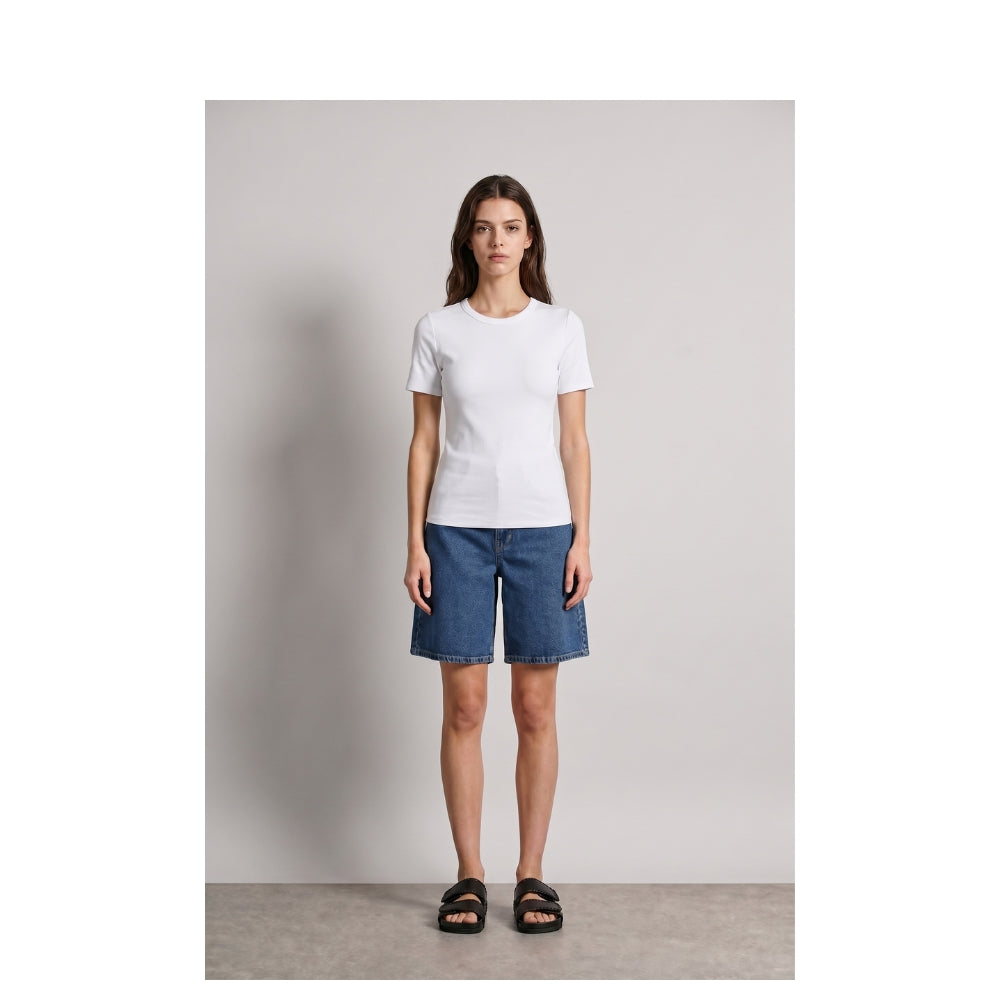 Levete Room t-shirt - LR-Numbia 5 – 201285 – 1000 White