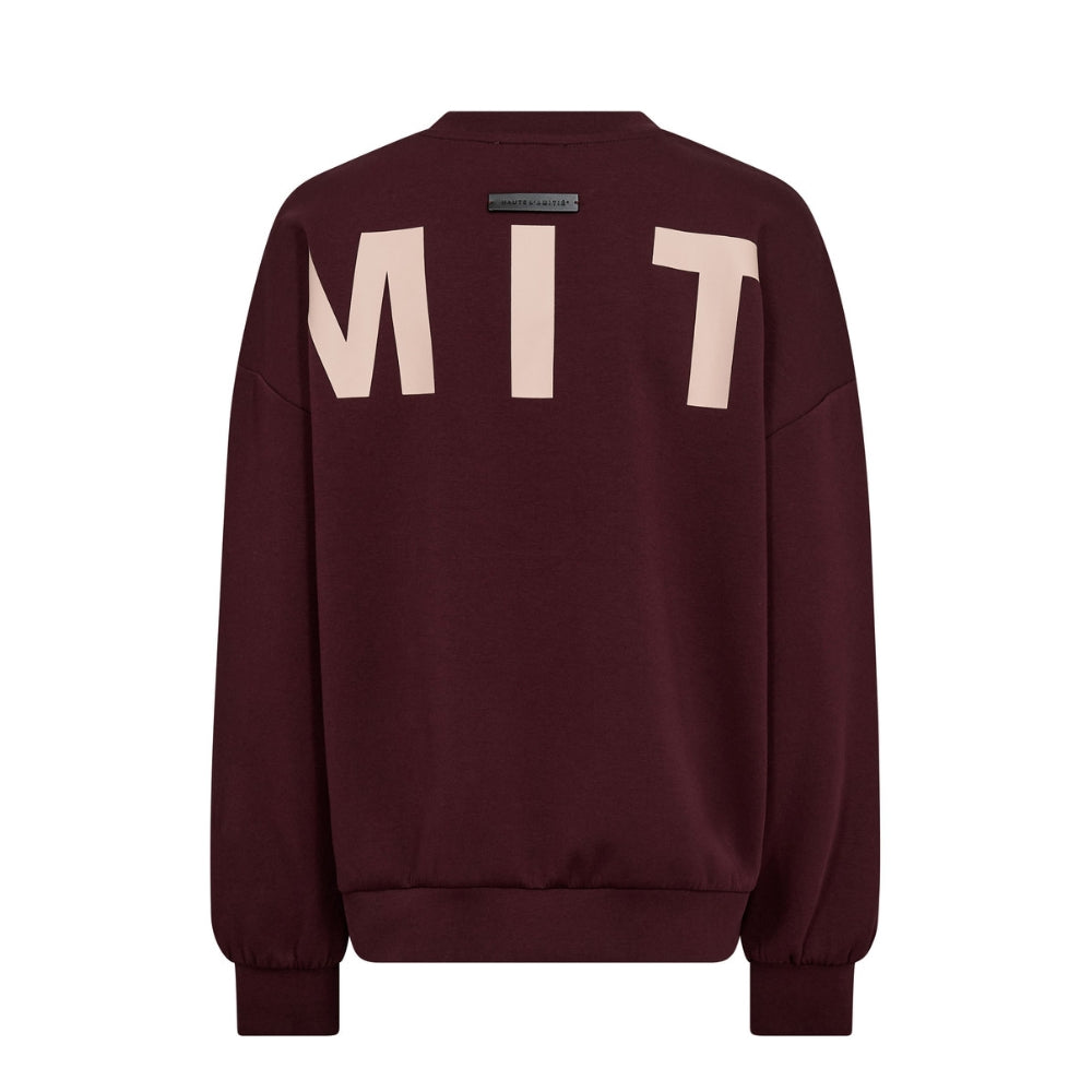 Haute L Amitie sweatshirt - Maxi Split Logo Sweat – HL10413 – Wine
