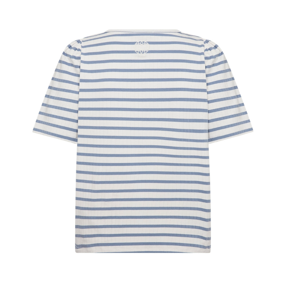 Levete Room stribet t-shirt - LR-NEDDIE 1 - 201244- 6415C Stone Wash Combi