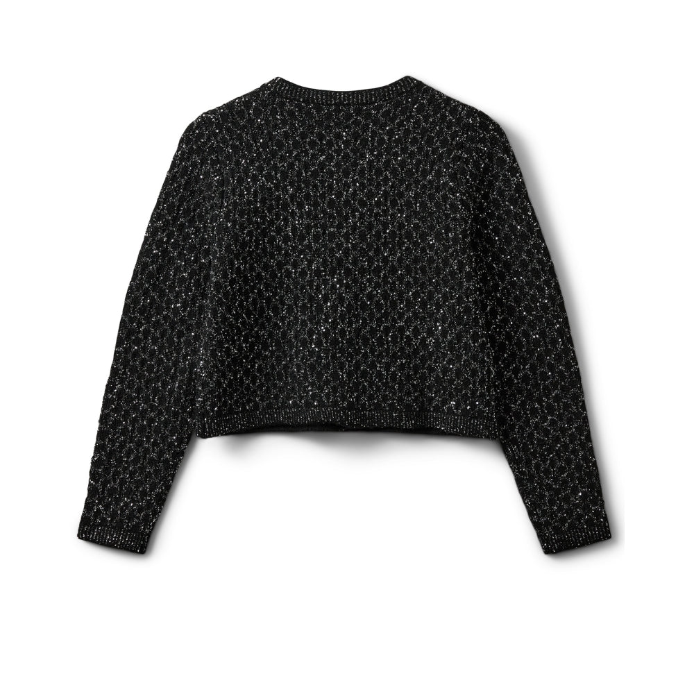 Sofie Schnoor cardigan jakke - CarnetSW Cardigan - S254505 - Black glitter