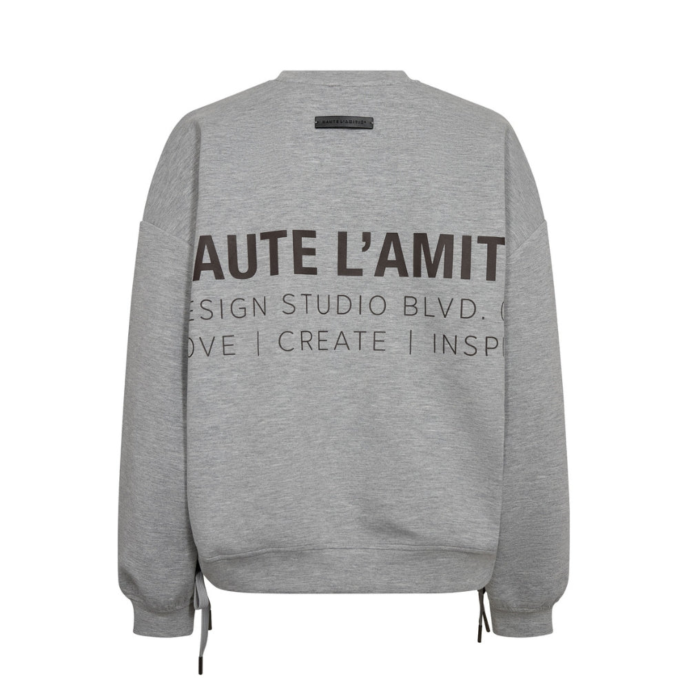Haute L Amitie sweatshirt - New studio Tie sweat – HL10714 – Grey Melange