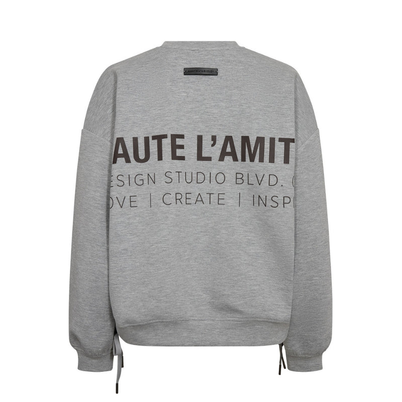 Haute L Amitie sweatshirt - New studio Tie sweat – HL10714 – Grey Melange