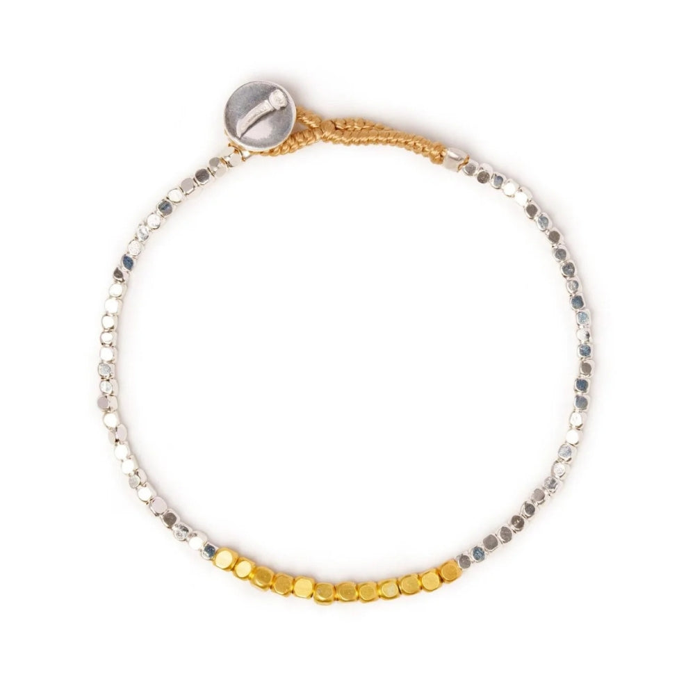 Ibu Jewels armbånd – PE01-M Joanie (Sølv/Guld)