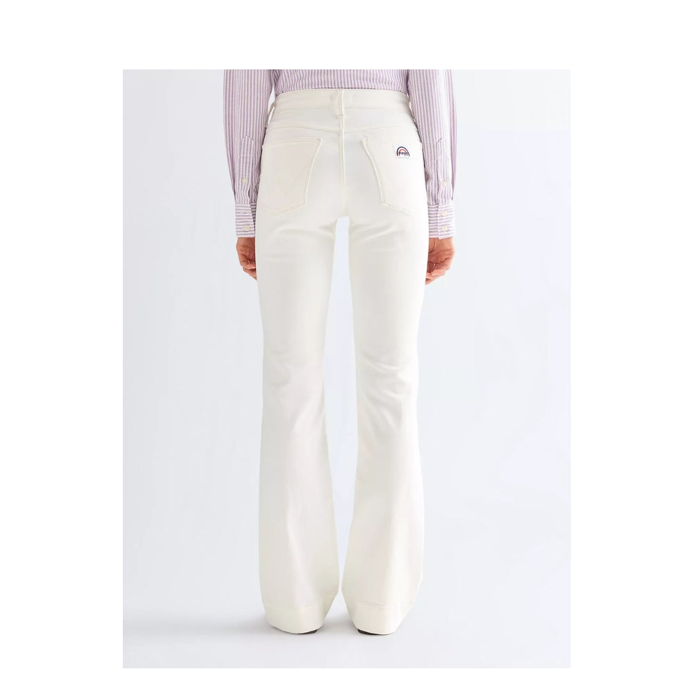 Wrangler hvide jeans - WRG Flare Lightweight Jean – 112378701 – Worn White