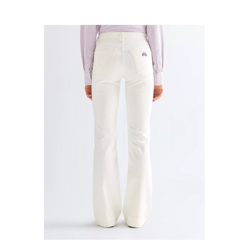 Wrangler hvide jeans - WRG Flare Lightweight Jean – 112378701 – Worn White