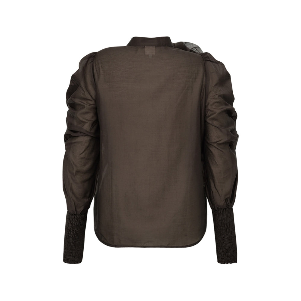 Gossia bluse – DevineGO (Mørkebrun)