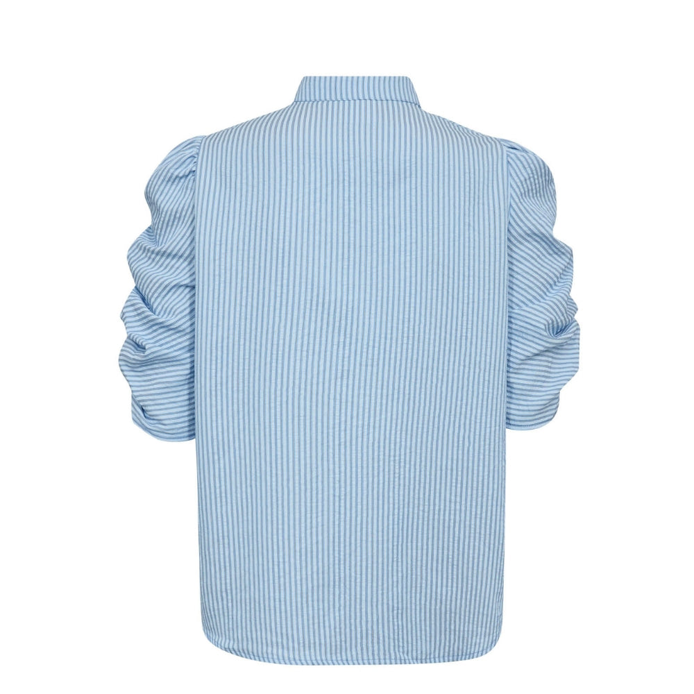 Gossia bluse med blomst - ZabinaGO Ea Blouse – G3229 - Blue Stripes