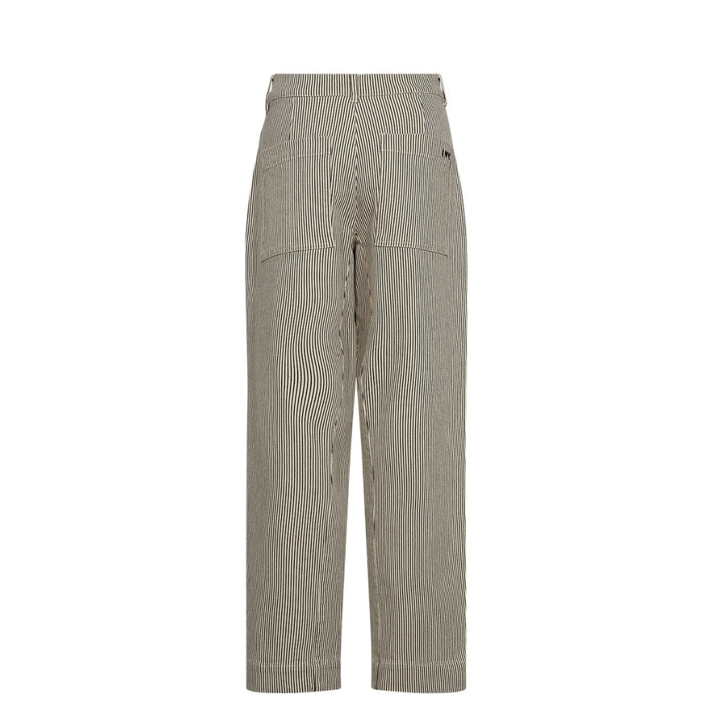 Ivy Copenhagen stribede worker pants - IVY-Lulu Utility Pant Wash Black Sailor Stripe – I235804
