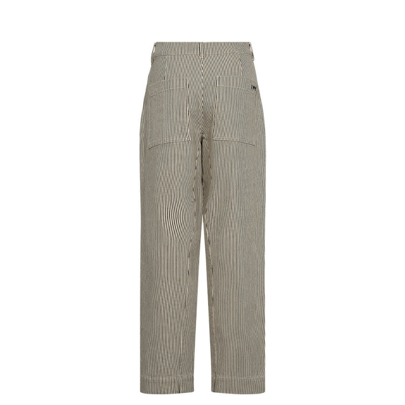 Ivy Copenhagen stribede worker pants - IVY-Lulu Utility Pant Wash Black Sailor Stripe – I235804