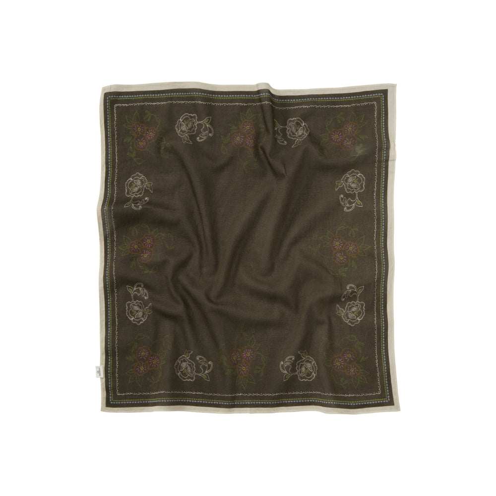 Beck Sondegaard tørklæde - Brodefloria Cotta Scarf – 2604300050 – 7050 Hot Fudge Brown