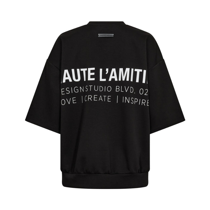 Hautre L Amitie sweatshirt - Back print studio SS Sweat – HL10687 – Black
