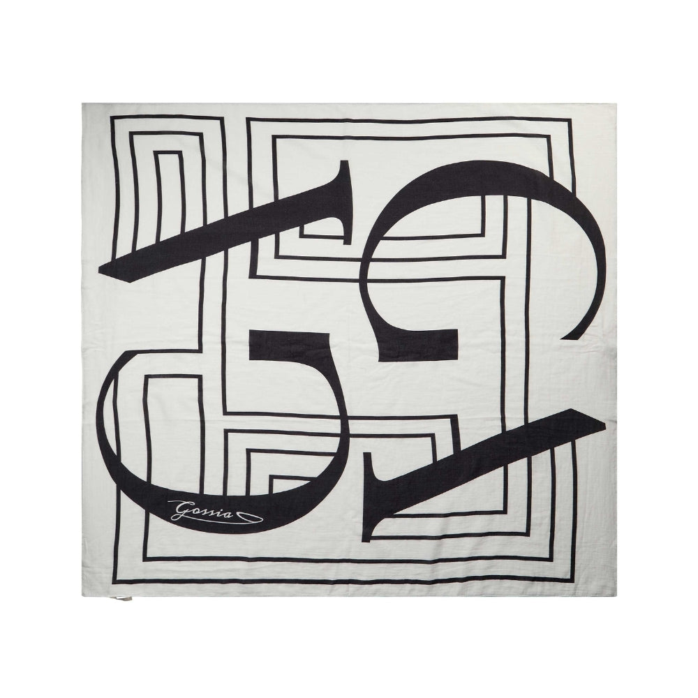 Gossia tørklæde - MiriaGO - G2834 - Off-white-Black