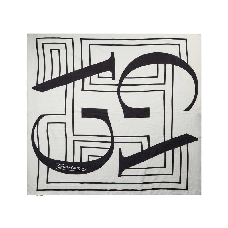Gossia tørklæde - MiriaGO - G2834 - Off-white-Black