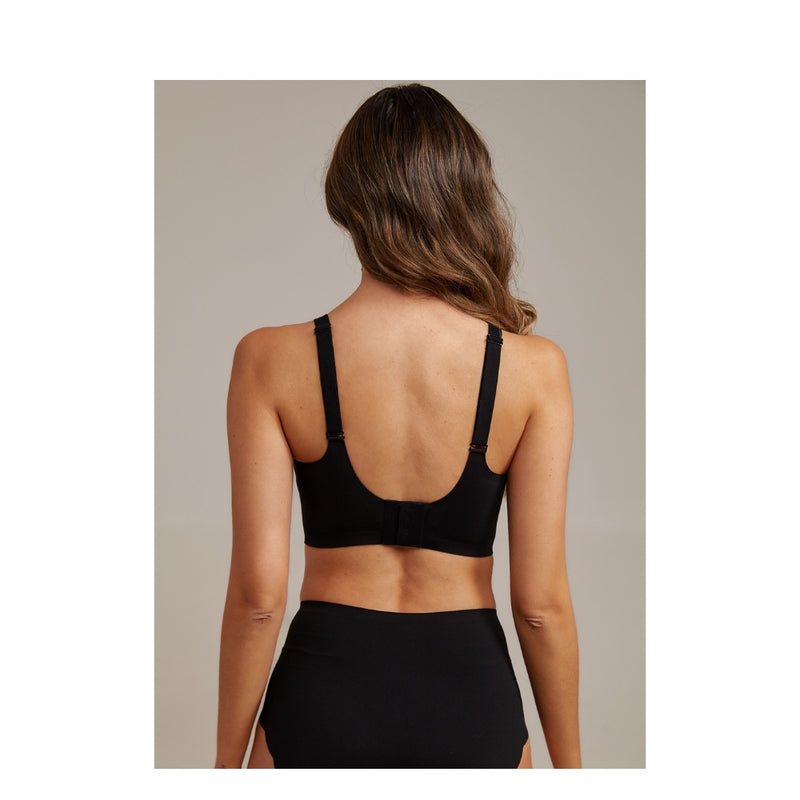 Femifemme BH - FlexiComfort v2. Bøjlefri BH - FF6003 - Sort