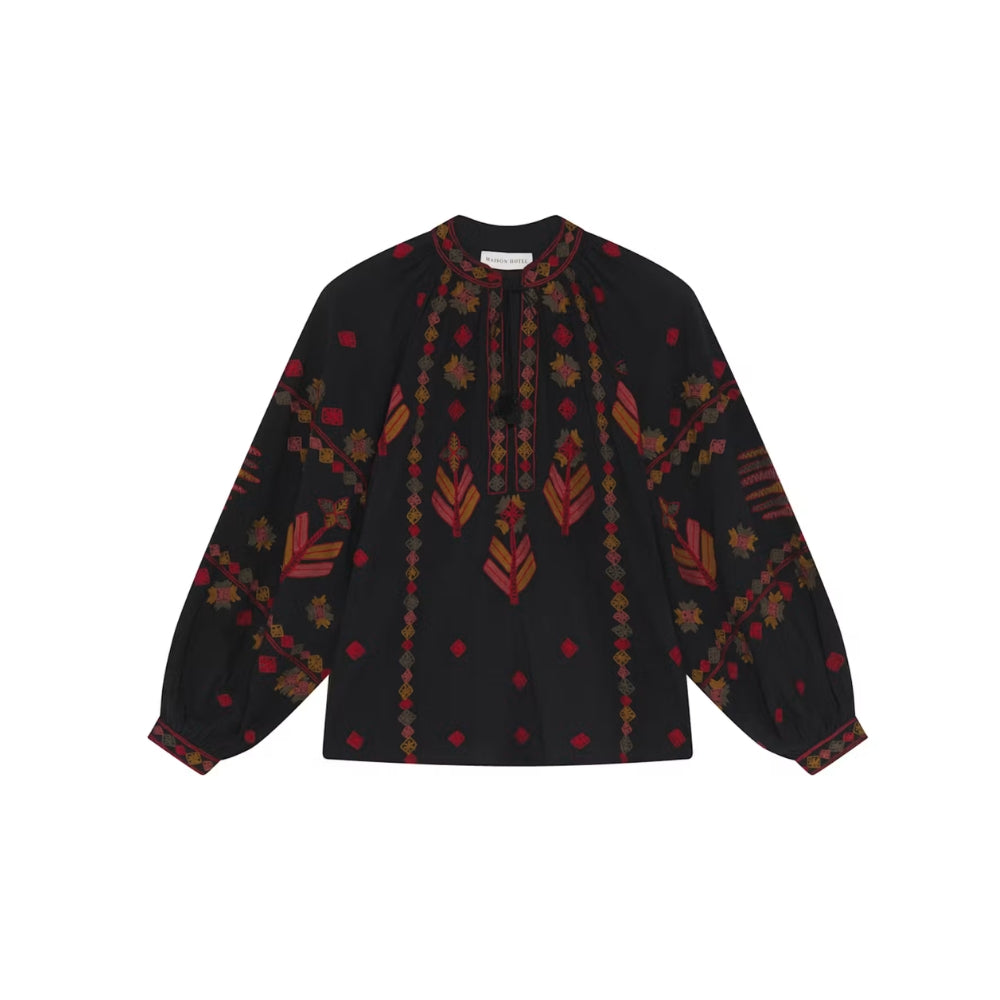 Maison Hotel bluse – Robin (Sort)
