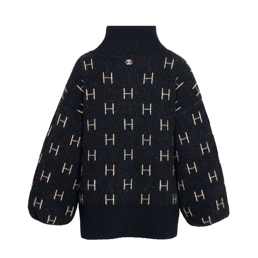 Hest strik sweater - FAM Sweater Short - 1010120101 - Black
