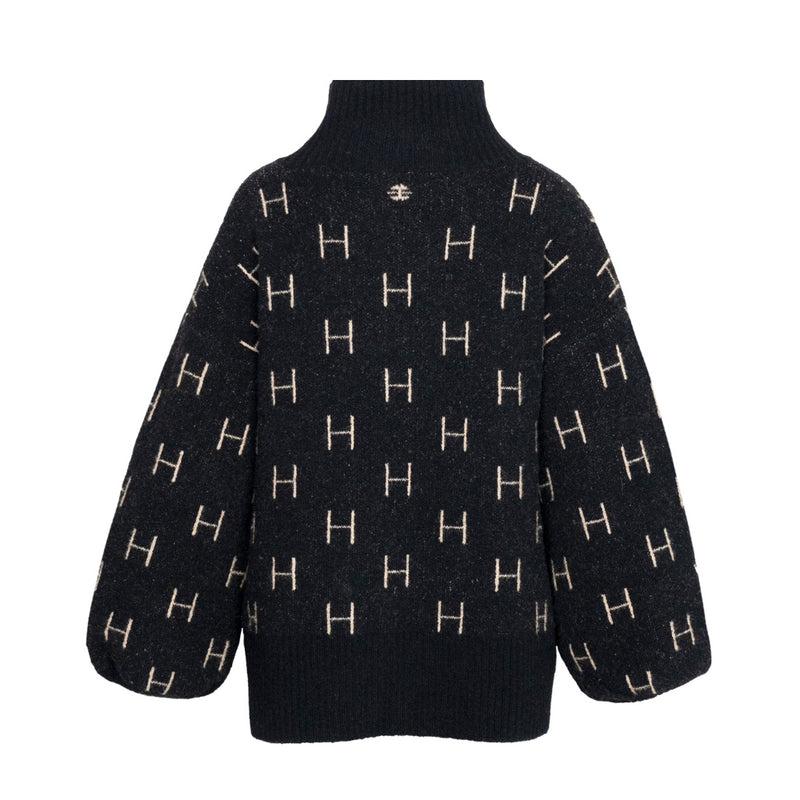 Hest strik sweater - FAM Sweater Short - 1010120101 - Black