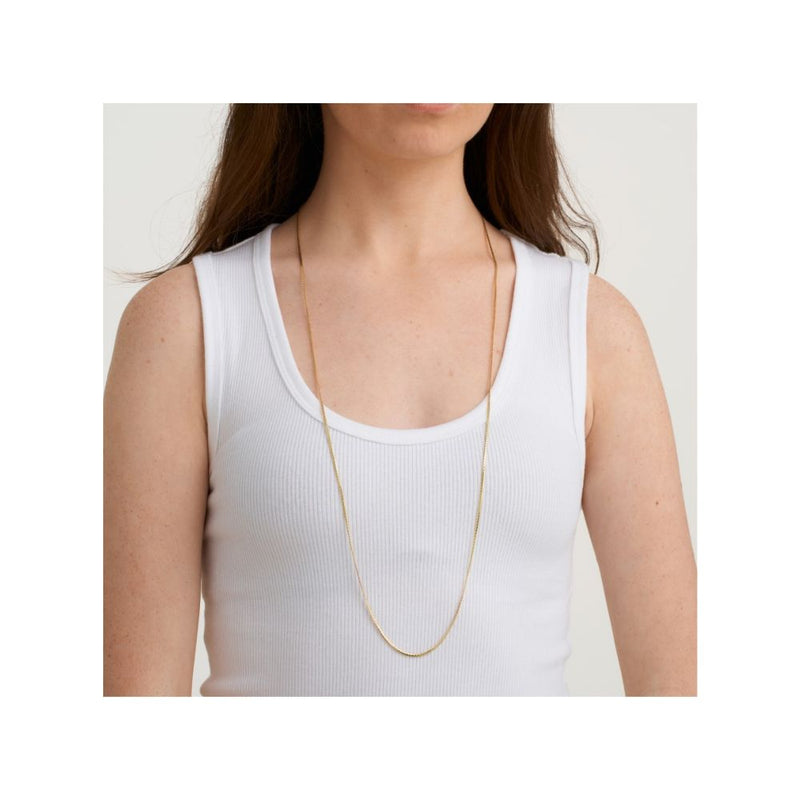 Pure by Nat lang snake chain halskæde (Guld)