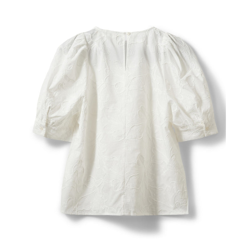 Sofie Schnoor bluse - AhliaSW Puff sleeve blouse - S261395 - White 