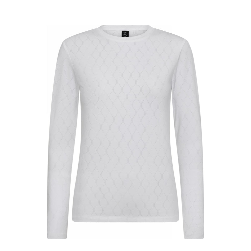 Hype the Detail bluse - Tee L/S H-logo - 3-600-14 - 1 White