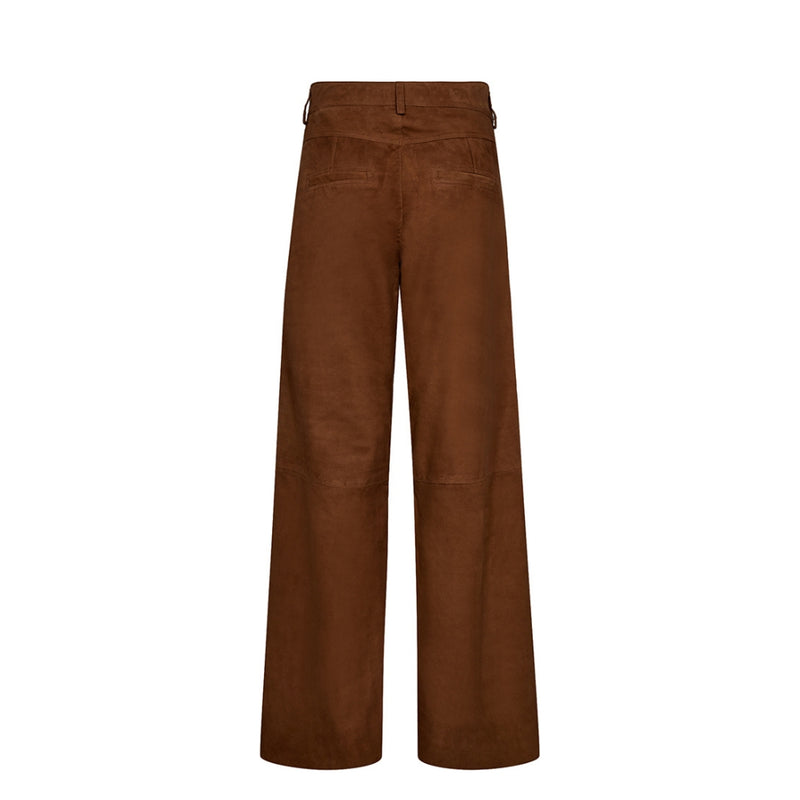 Depeche ruskinds bukser - BoaDEP HW Suede Pant Wide Leg – 51320 – Cognac