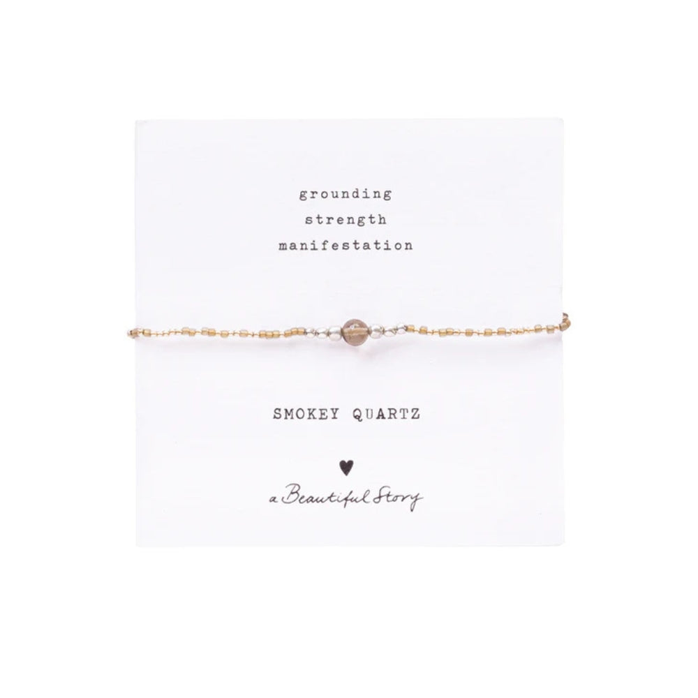 A Beautiful Story armbånd – Iris Card Smokey (Brun)