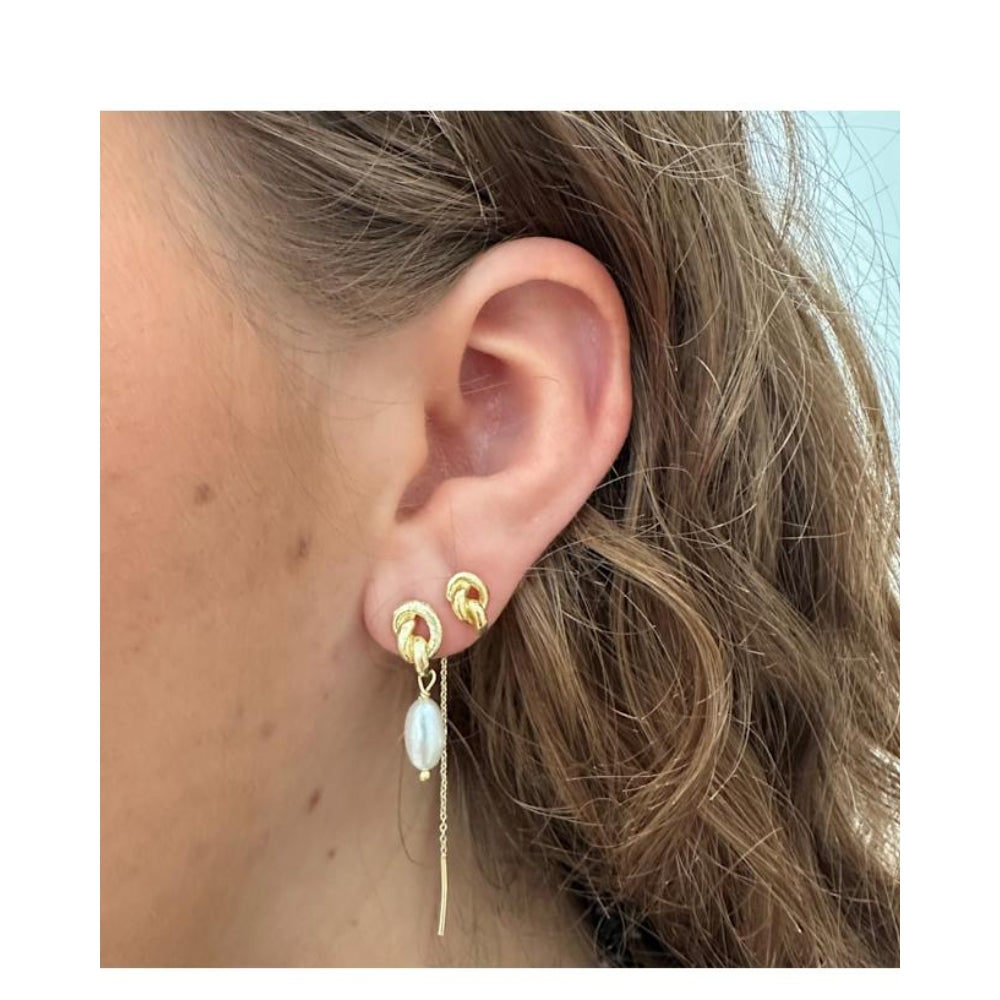 Pure by Nat øreringe - Anais pearl earrings – 45933 – G/P White Pearl