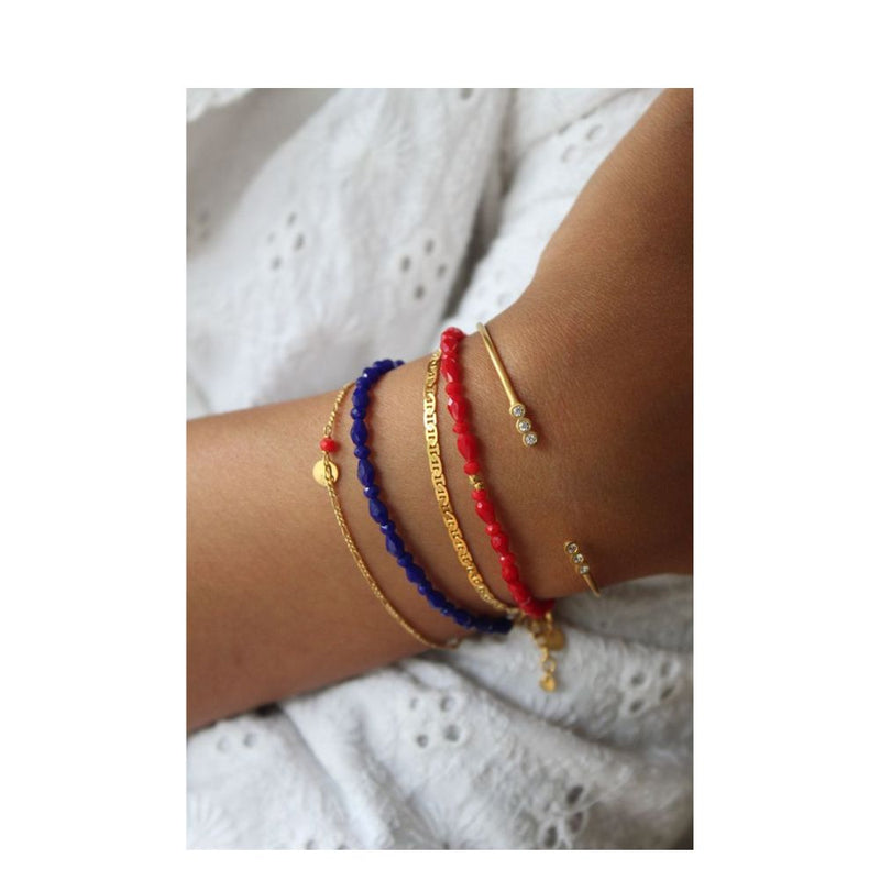 Stine A armbånd - Miss Paris Bracelet - Montmartre – 3237-02-OS – Blå
