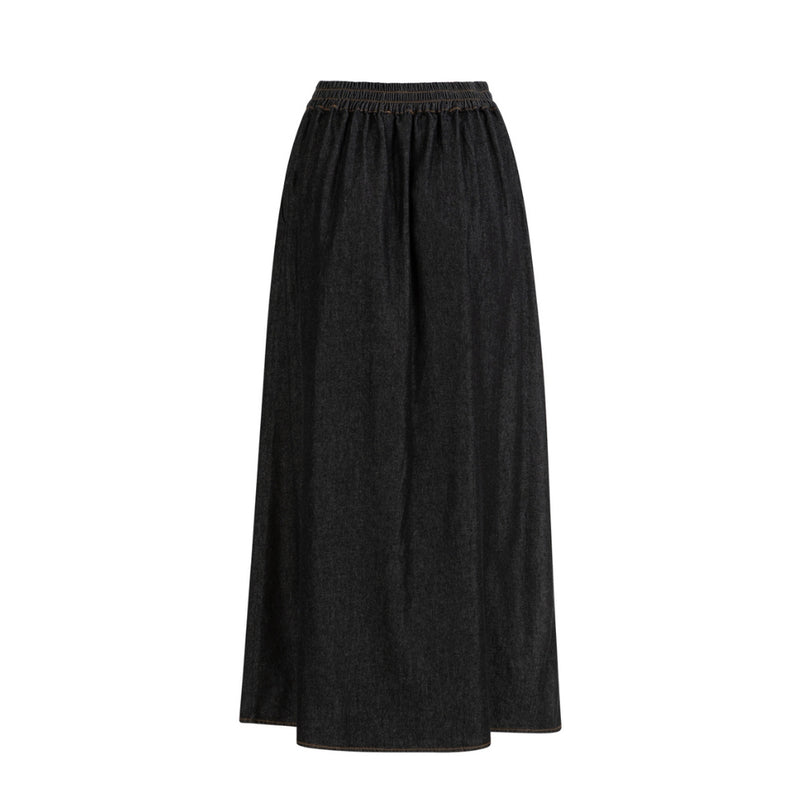CC Heart denim nederdel - Ellis denim skirt - CCH4534-254 - Black Blue Denim
