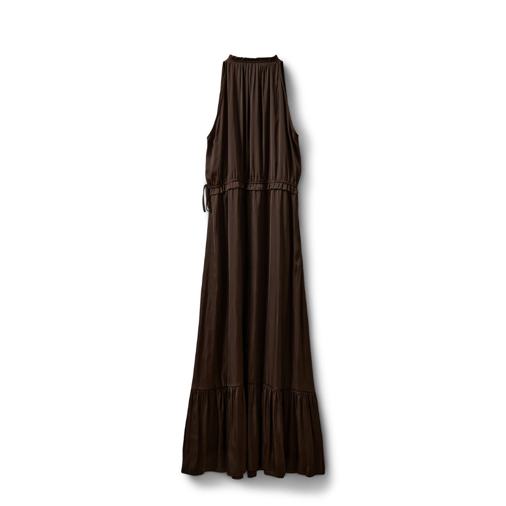 Sofie Schnoor kjole - MelSW Halter Neck Maxi Dres – S262192 – Intense Brown