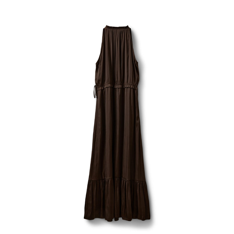Sofie Schnoor kjole - MelSW Halter Neck Maxi Dres – S262192 – Intense Brown