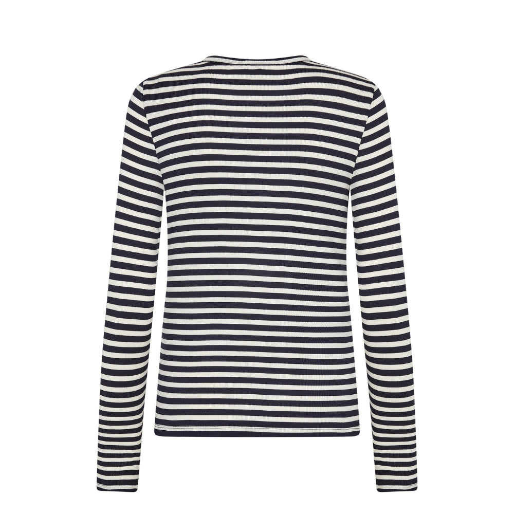 Leveté Room bluse – LR-Ika 11 (Navy/Hvid)