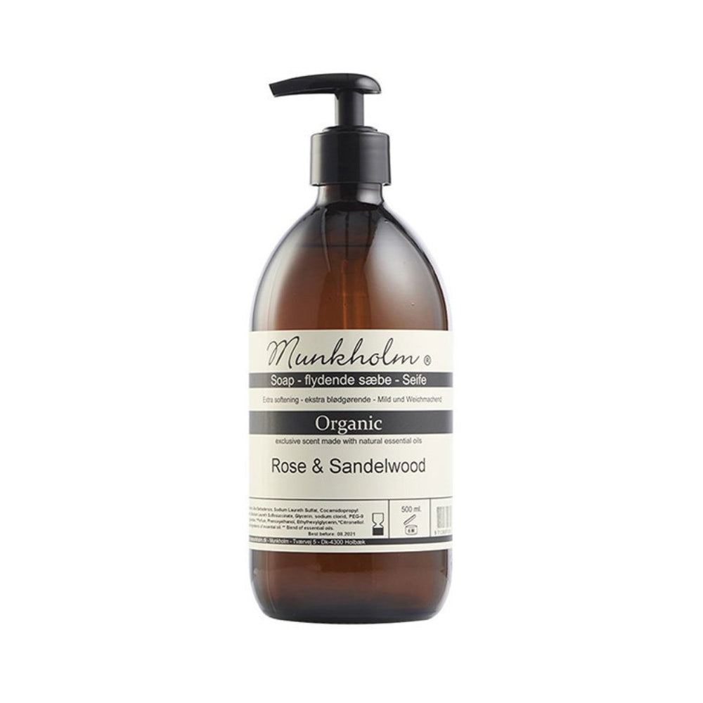 Munkholm– Organic sæbe Rose & Sandelwood 500ml