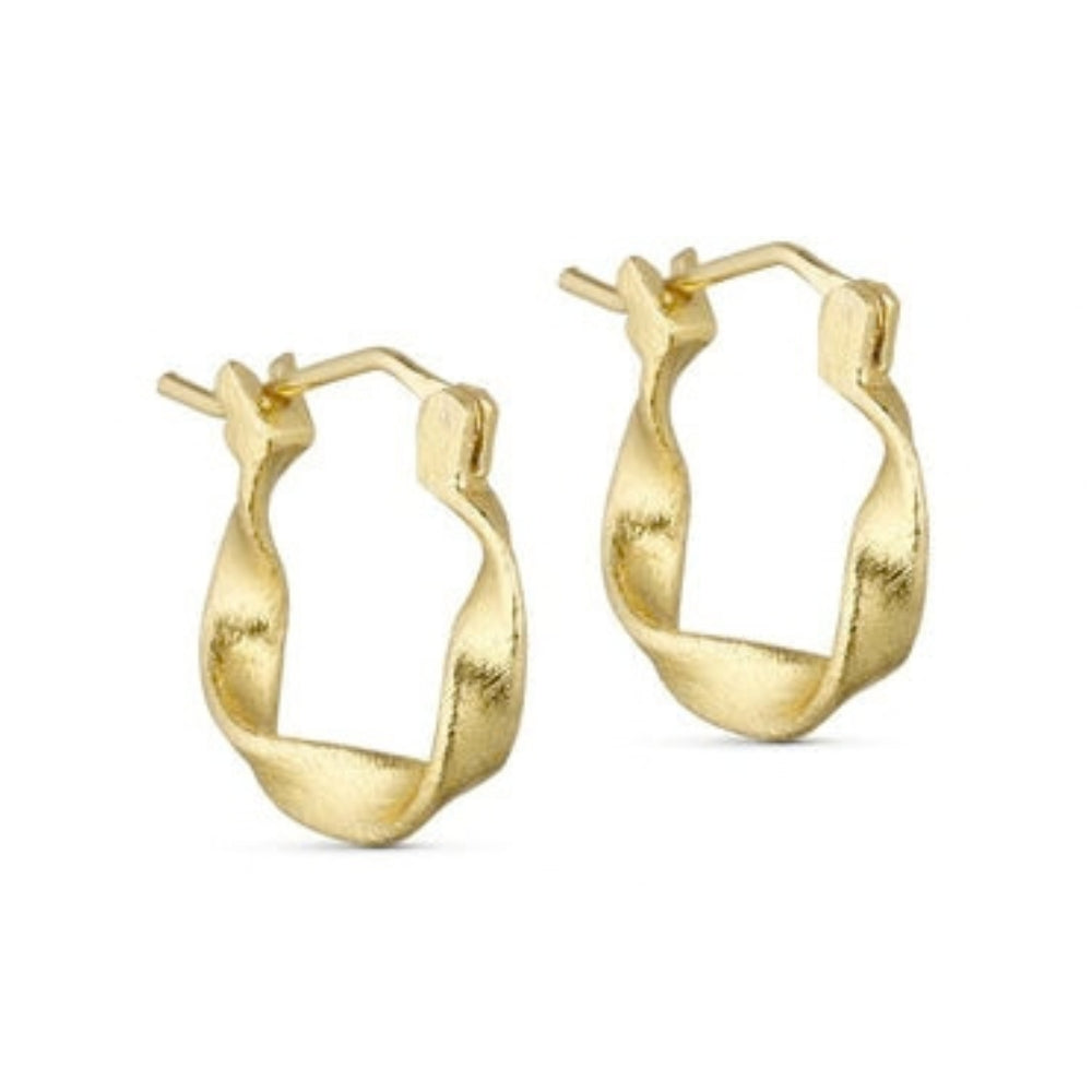 Pure by Nat øreringe – Mauve 45906 (Guld)