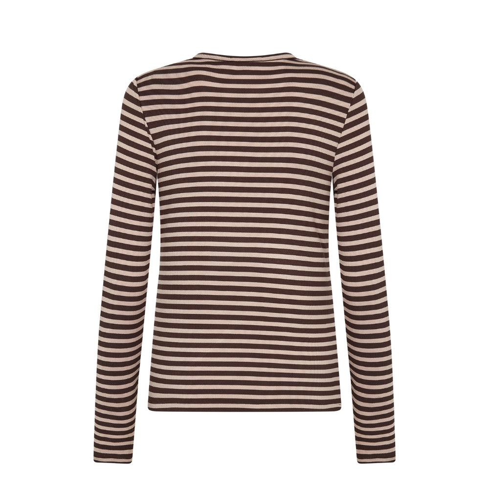 Leveté Room bluse – LR-Ika 11 (Brun/Mørkebrun)