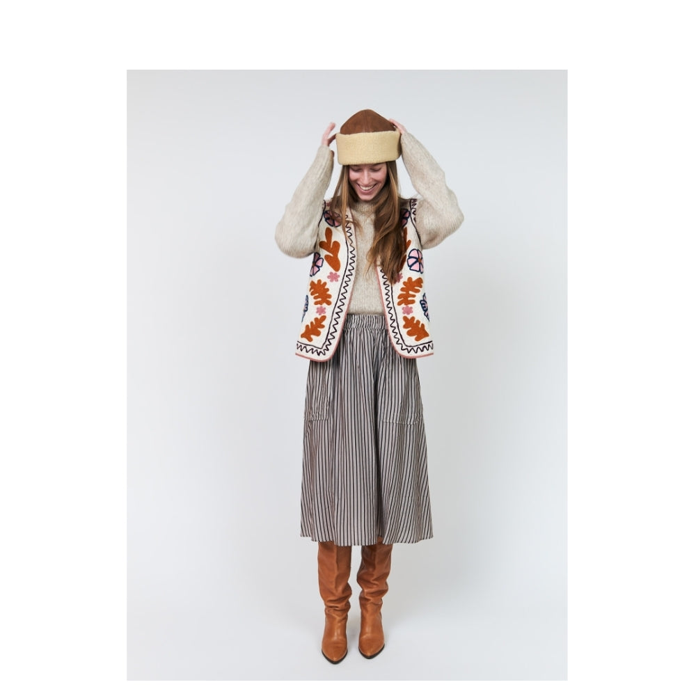 Lollys Laundry vest - HoneyLL Vest SL – 26438-1028 – Creme