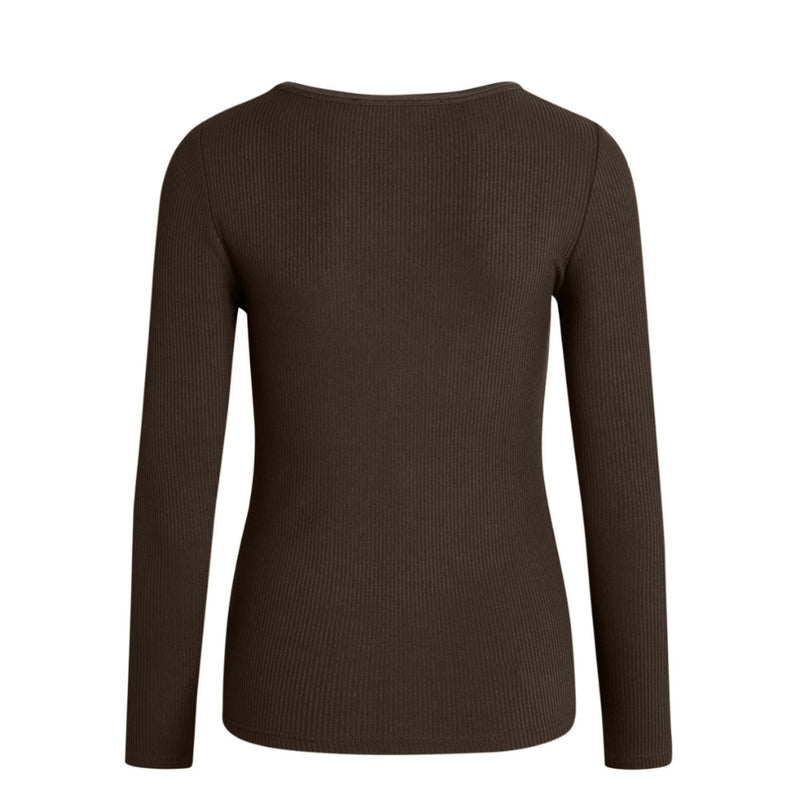 La Rouge bluse - NOOS - Lisa L/S t-shirt - LR1047 - Dark Brown
