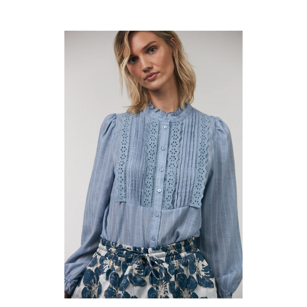 Lollys Laundry skjorte - ArielLL Shirt LS – 26113-1008 – 22 Light blue