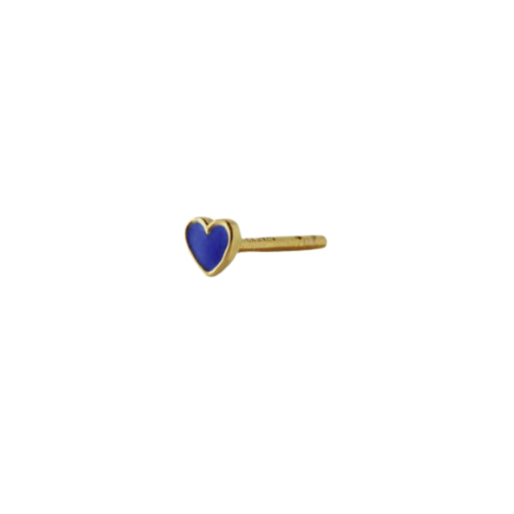 Stine A ørering - Petit love heart - Single 1181-02 - Cobalt Blue