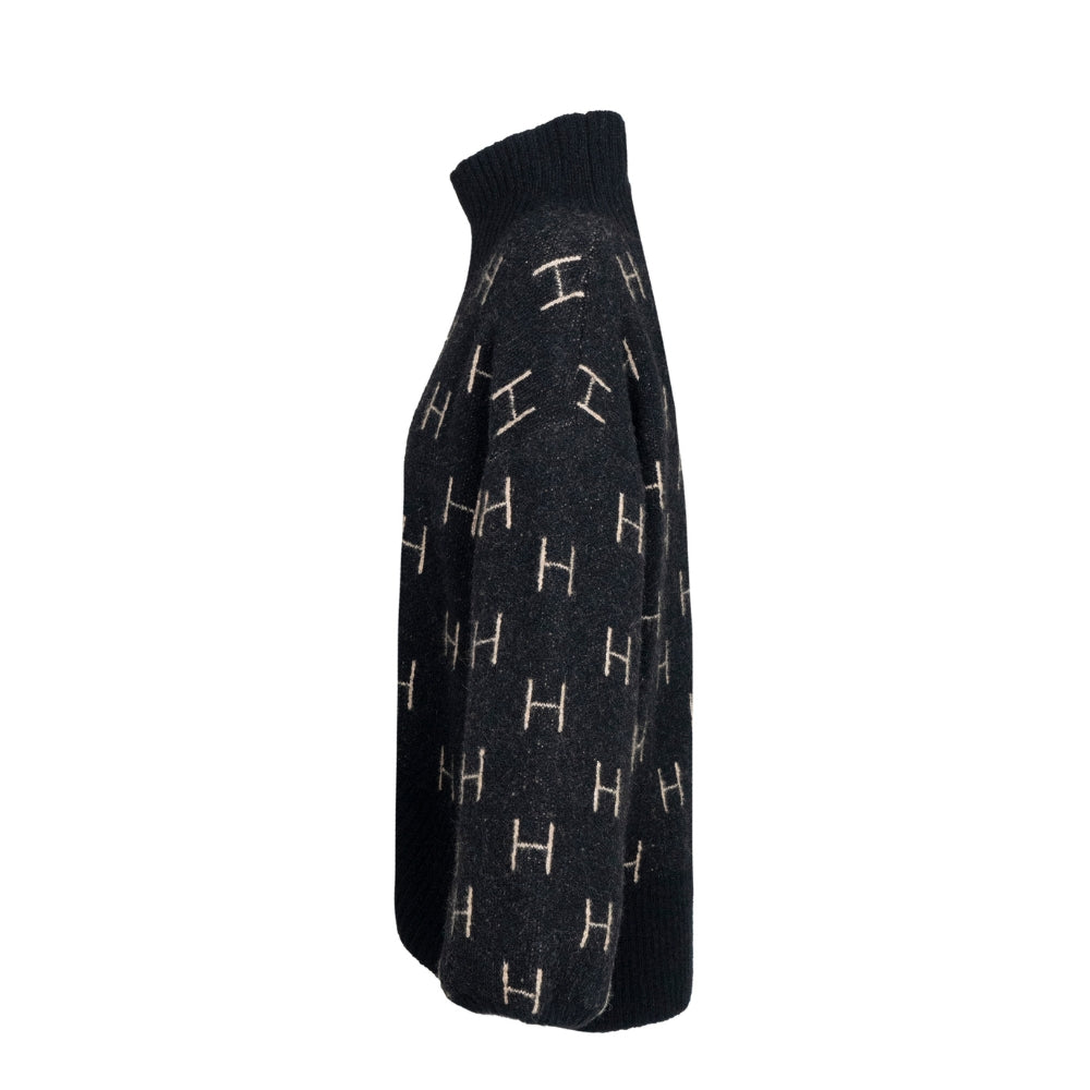 Hest strik sweater - FAM Sweater Short - 1010120101 - Black