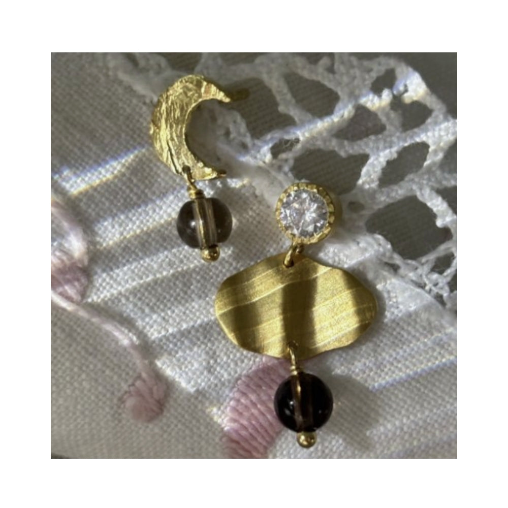 Stine A ørering - Petit Claire de Lune Earring Mocha – Single  – 1407-02-S