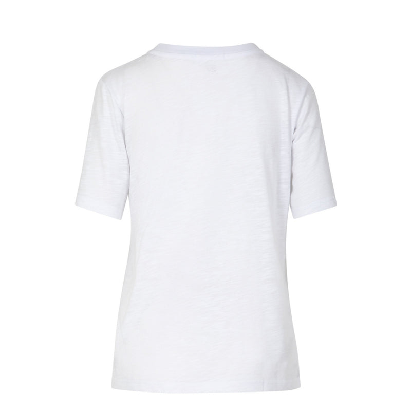Coster Copenhagen t-shirt - CCSmile t-shirt Midi Ærme – 261-1505H – White 200 (pink smile)