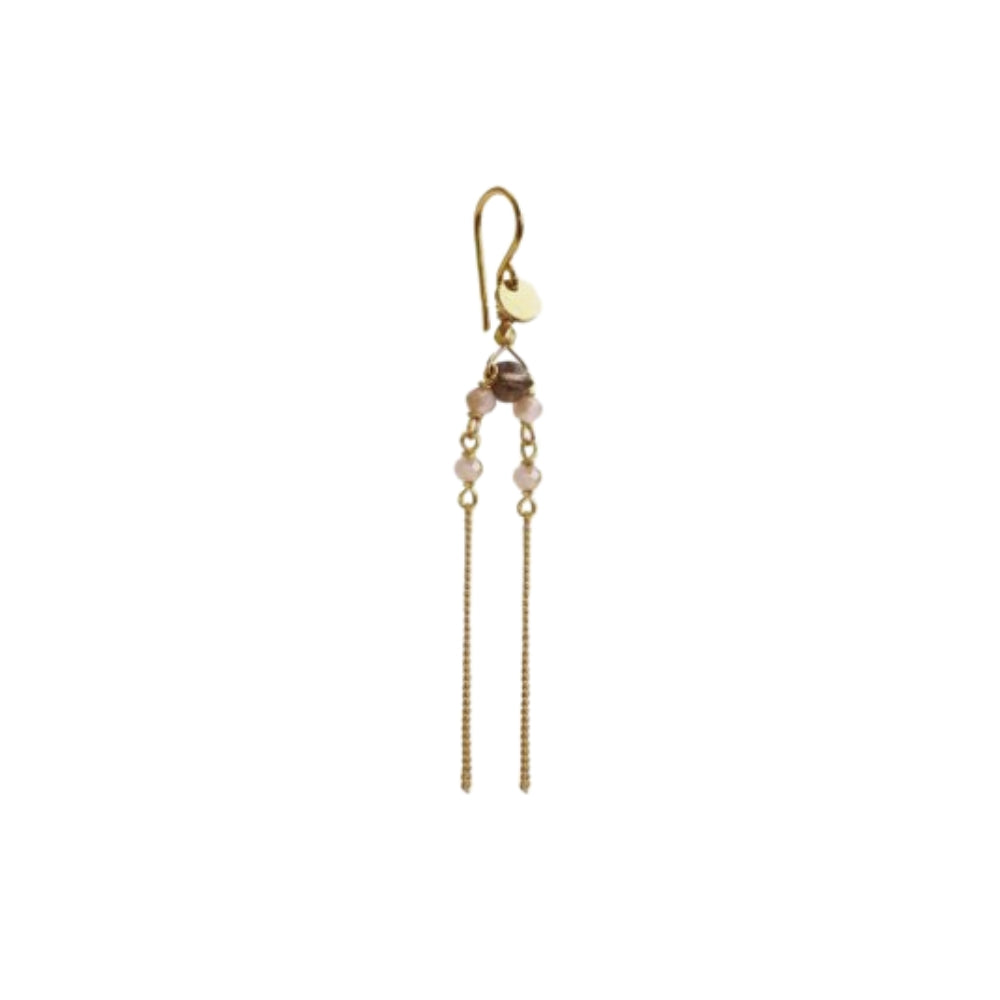 Stine A ørering - Bounce Earring with Chains and Behind Ear Pendant – Single  – 1420-02-S