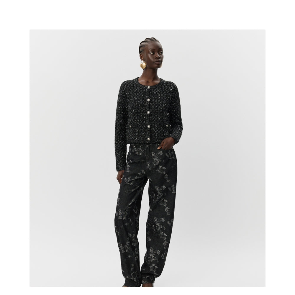 Sofie Schnoor cardigan jakke - CarnetSW Cardigan - S254505 - Black glitter