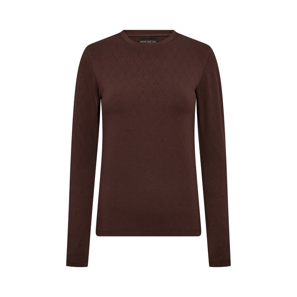 Hype the Detail bluse – 3-300-14-89 (Mørkebrun)