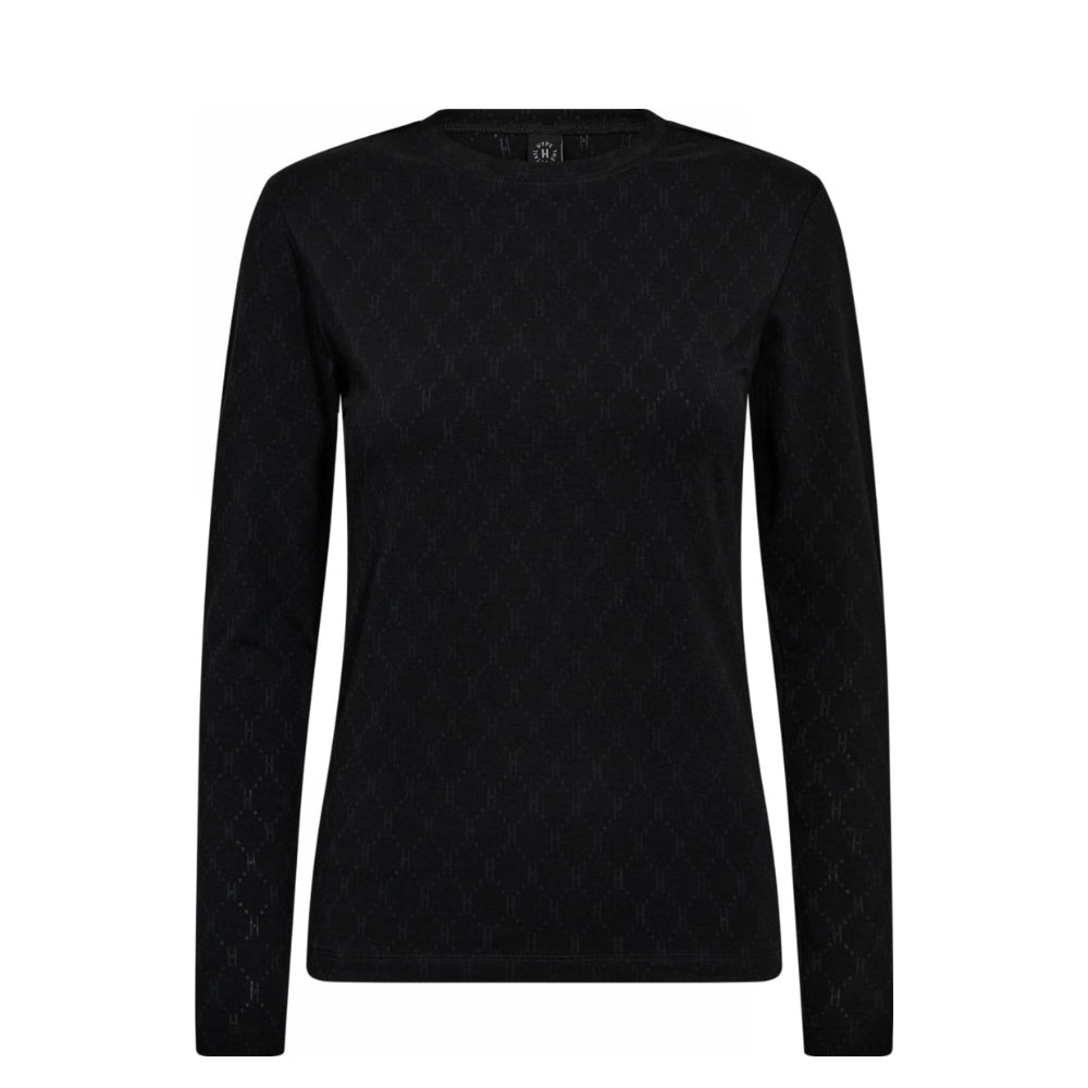Hype the Detail bluse - Tee L/S H-logo - 3-600-14 - 9 Black 