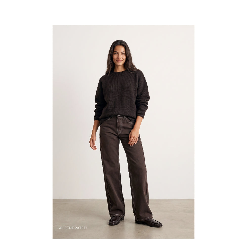 Levete Room jeans - LR-Kosa 23 - 301748 - 8125 Fondue Fudge
