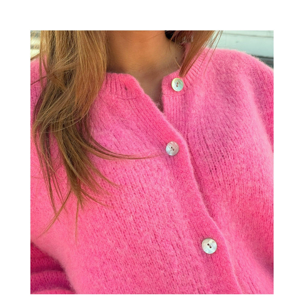 Depeche cardigan - SarahDe Alpaca Cardigan – 100376 – Pink