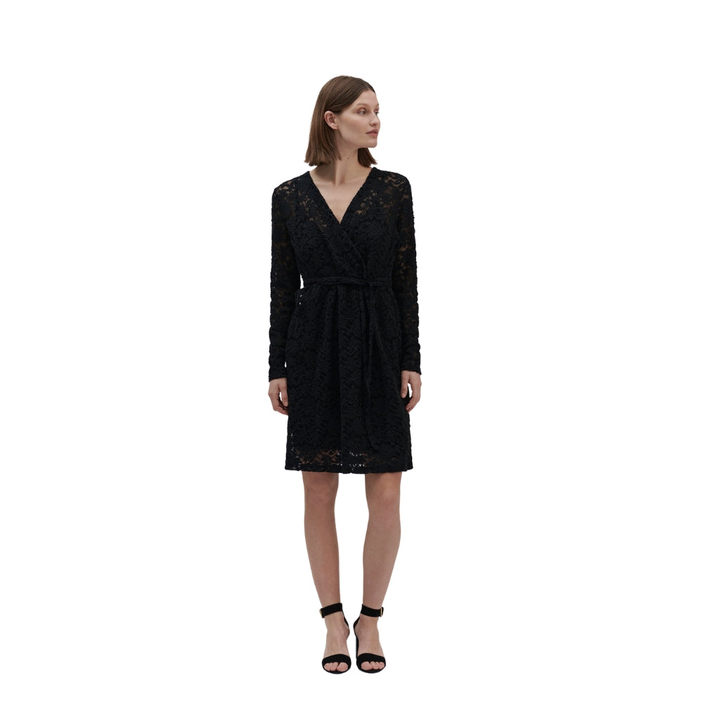 Rosemunde blonde kjole Delicia wrap dress – W0968-010 – Black Sort