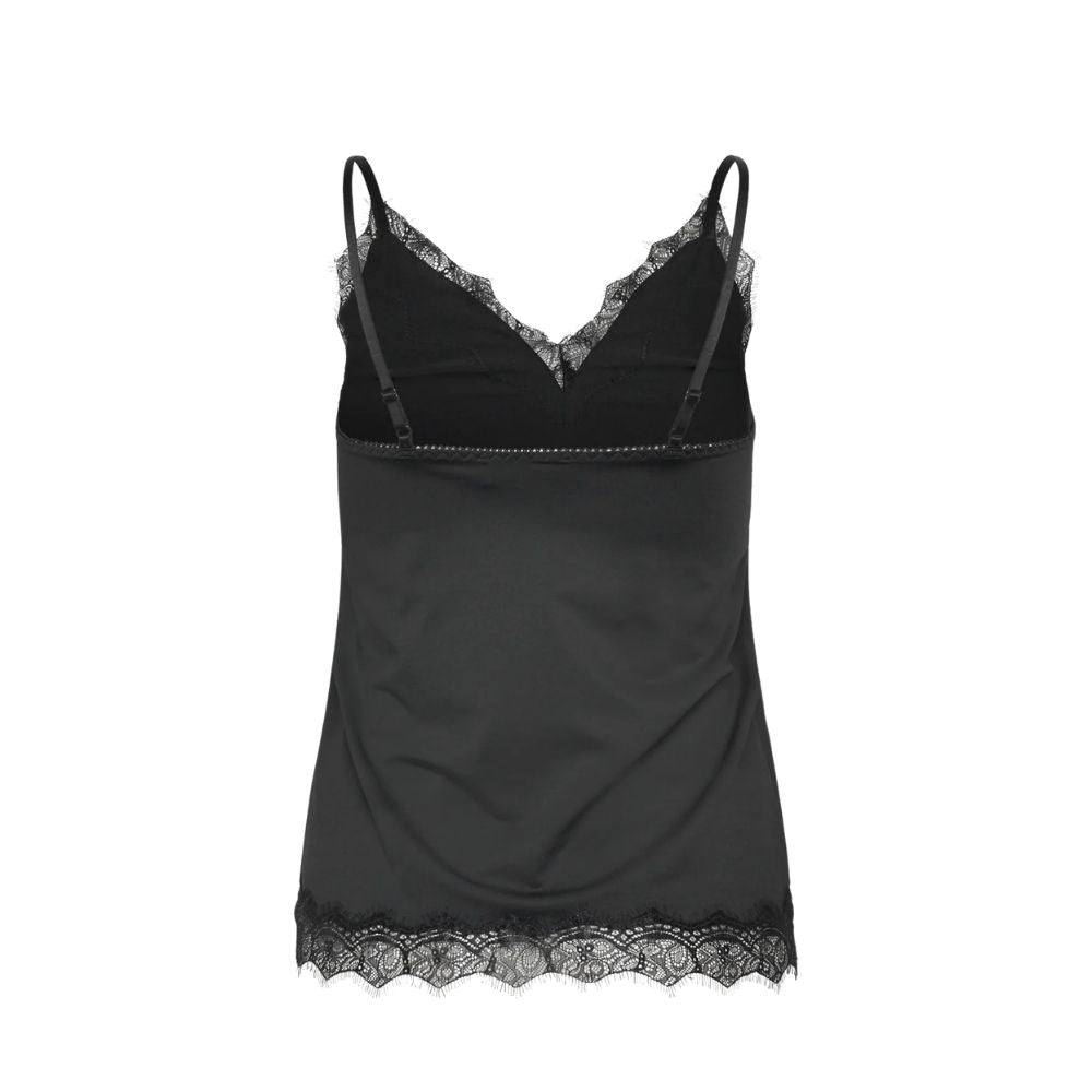 Rosemunde top - RWBridget SL Lace Strap – 102507 – Black